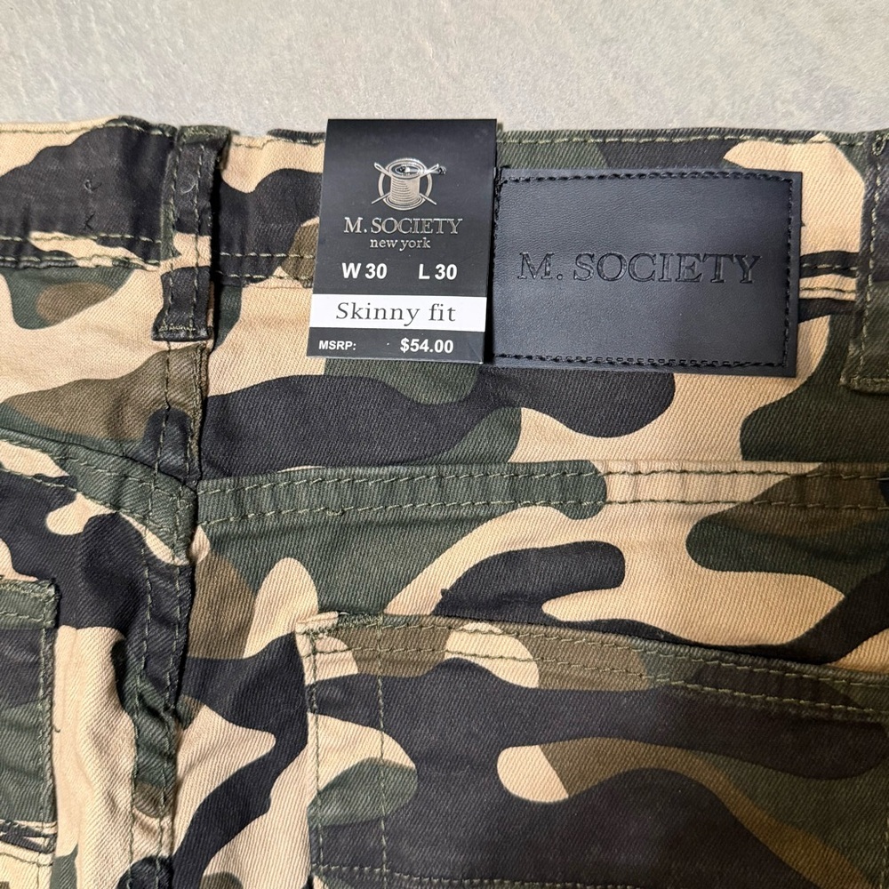 NWT M. Society Camouflage Skinny Pants - Picture 7 of 7